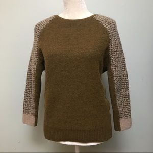 Anthropologie McGinn Blush and Olive Sweater